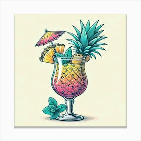 Tropical cocktail 6 Canvas Print