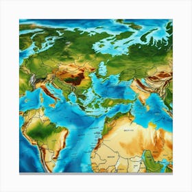 World Map 37 Canvas Print