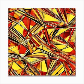 Abstract Red And Yellow Canvas Print