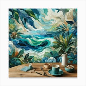 Epoxy resin art Canvas Print