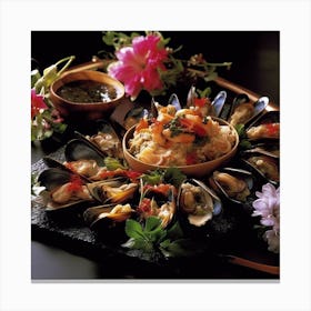 Japanese Mussels Canvas Print