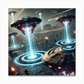 Event Horizon Drones Gravitational Beacons Canvas Print