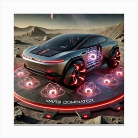 A Futuristic Car Magnetic Capture Charging Canvas Print