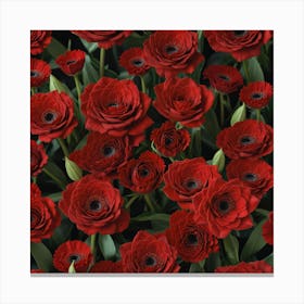 Red Anemones Canvas Print