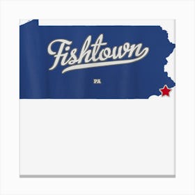 Fishtown Pennsylvania Philadelphia Pa Map Canvas Print