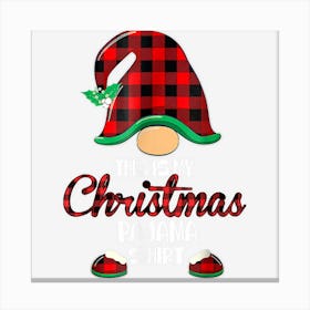 This Is My Christmas Pajama Shirt Gnome Christmas Red Plaid Canvas Print