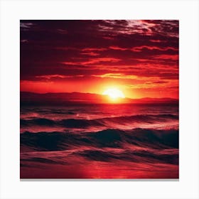 Sunset Over The Ocean 225 Canvas Print