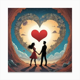 Loving Couple Canvas Print