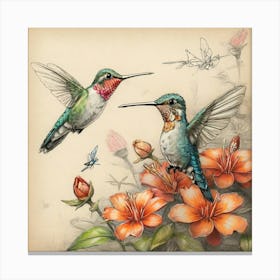 Hummingbirds 13 Canvas Print