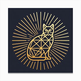 Geometric Cat 1 Canvas Print