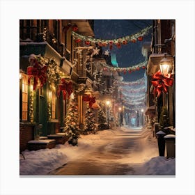 Christmas In Montreal Canvas Print