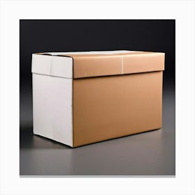 Mock Up Blank Box Parcel Cardboard Customizable Template Unprinted Clean Simple Minimalis (9) 1 Canvas Print