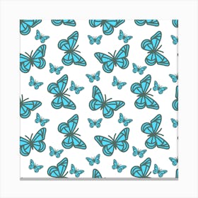 Blue Butterflies Canvas Print