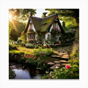 Cottage In The Woods 1 Canvas Print