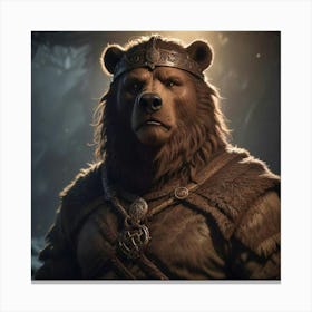 Prince Viking Bear Canvas Print