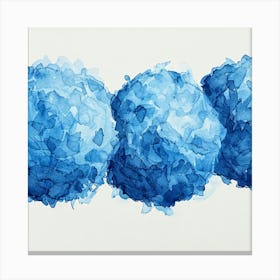 Blue Blobs Canvas Print