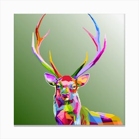 Colorful Deer Canvas Print