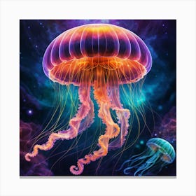 Jellyfish In Space Canvas Print