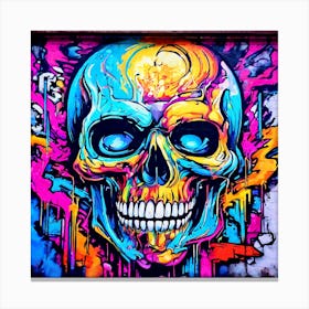 Colorful Skull Painting Canvas Print