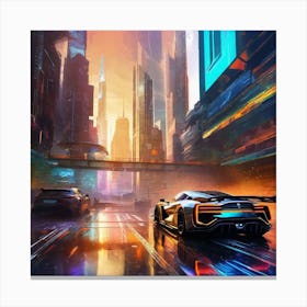 Futuristic City 120 Canvas Print