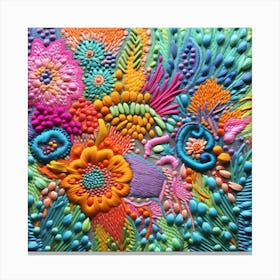 Embroidery Art Canvas Print