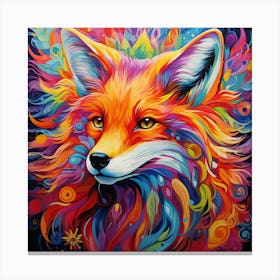 Fox Painting Canvas Print