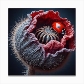 Ladybird and Poppy  Canvas Print