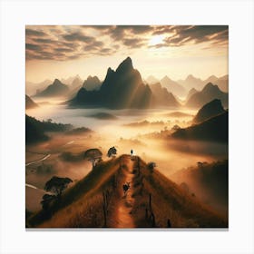 Sunrise In The Mountains 13 Canvas Print