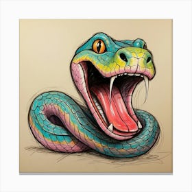 Snake Drawing 3 Canvas Print