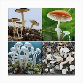 Different Types Of Mushrooms Canvas Print