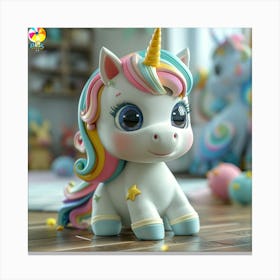 Unicorn Figurine 90 Canvas Print