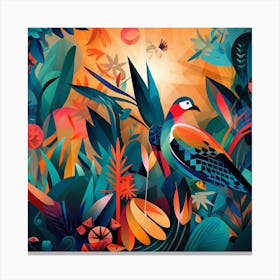 Birds In The Jungle Canvas Print