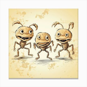 Cartoon Ants Stampe su tela