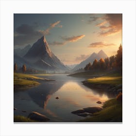 Landscape Painting Canvas Print