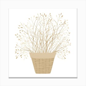 Elegant basket Canvas Print