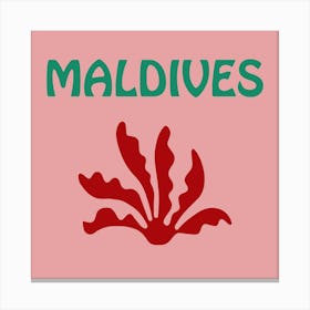 Maldives Bold Illustration Canvas Print