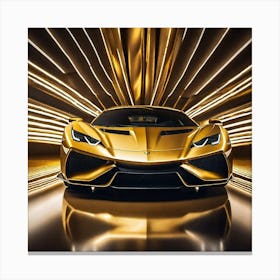 Golden Lamborghini 5 Canvas Print