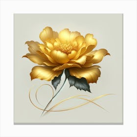 Golden Peony Canvas Print