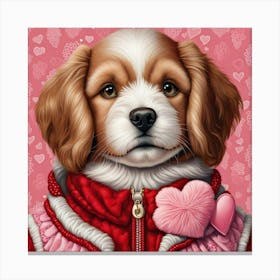 Valentine Puppy 8 Canvas Print