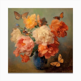 Odilon Redon Inspired Florals Canvas Print