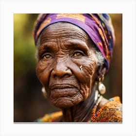 Portrait Of African Woman Canvas Print