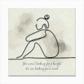 She Can'T Look At Her Face Canvas Print