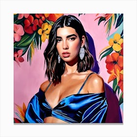 Dua Lipa portrait Canvas Print