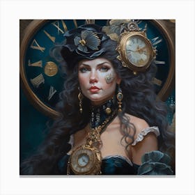 Steampunk Girl Canvas Print