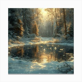 Winter In The Forest Canvas Print