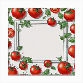 Frame With Tomatoes 6 Canvas Print