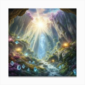 Cave Of Crystals Canvas Print