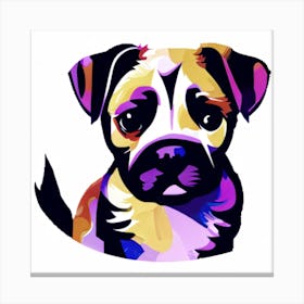 Boxer Dog Painting Canvas Print