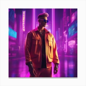 Neon City 2 Canvas Print