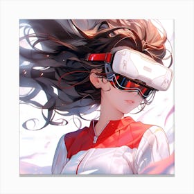 Anime Girl With Vr Glasses Canvas Print